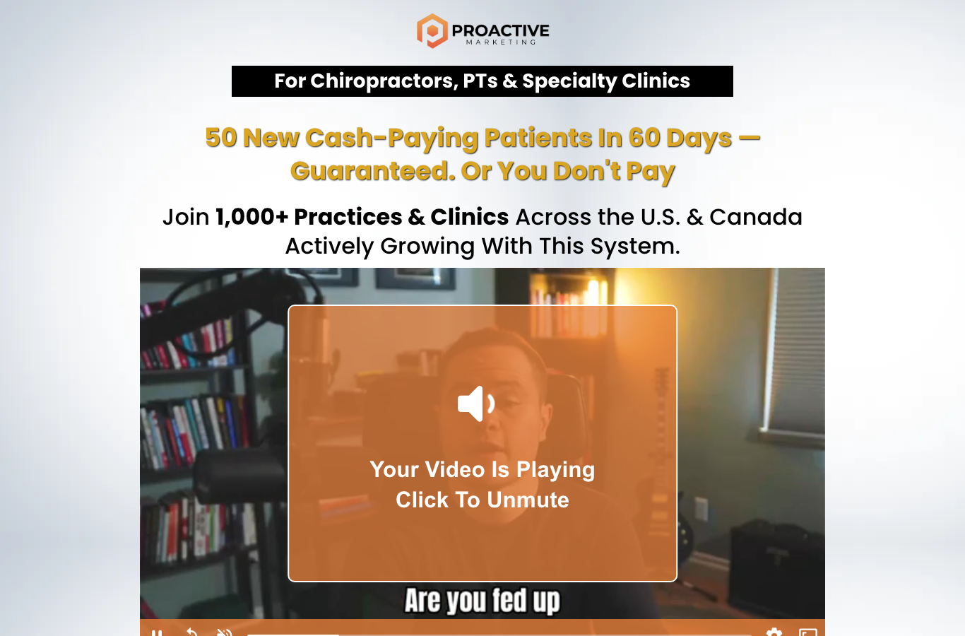 Proactive Marketing For Chiropractors funnel