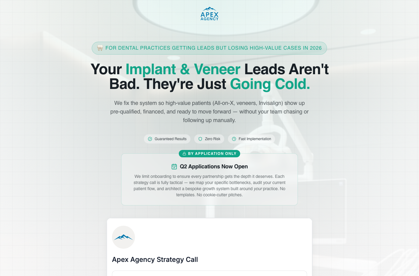 Apex Agency landing page