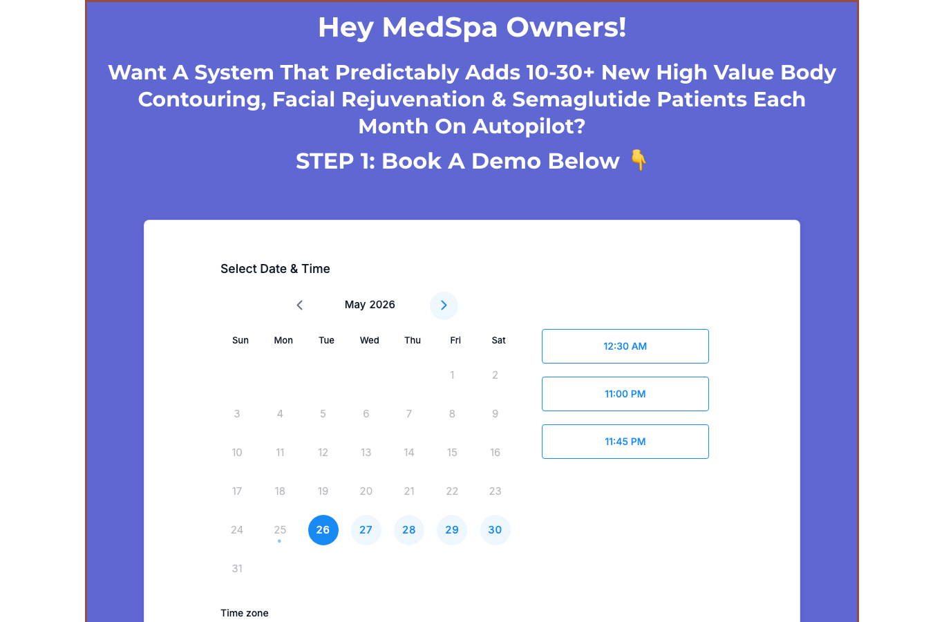 MedSpa Advertising funnel