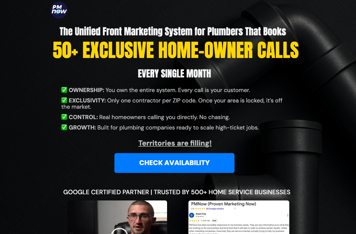 Proven Marketing Now landing page