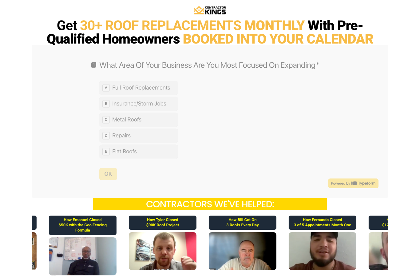 Logan Tarver - Contractor Marketing Specialists funnel