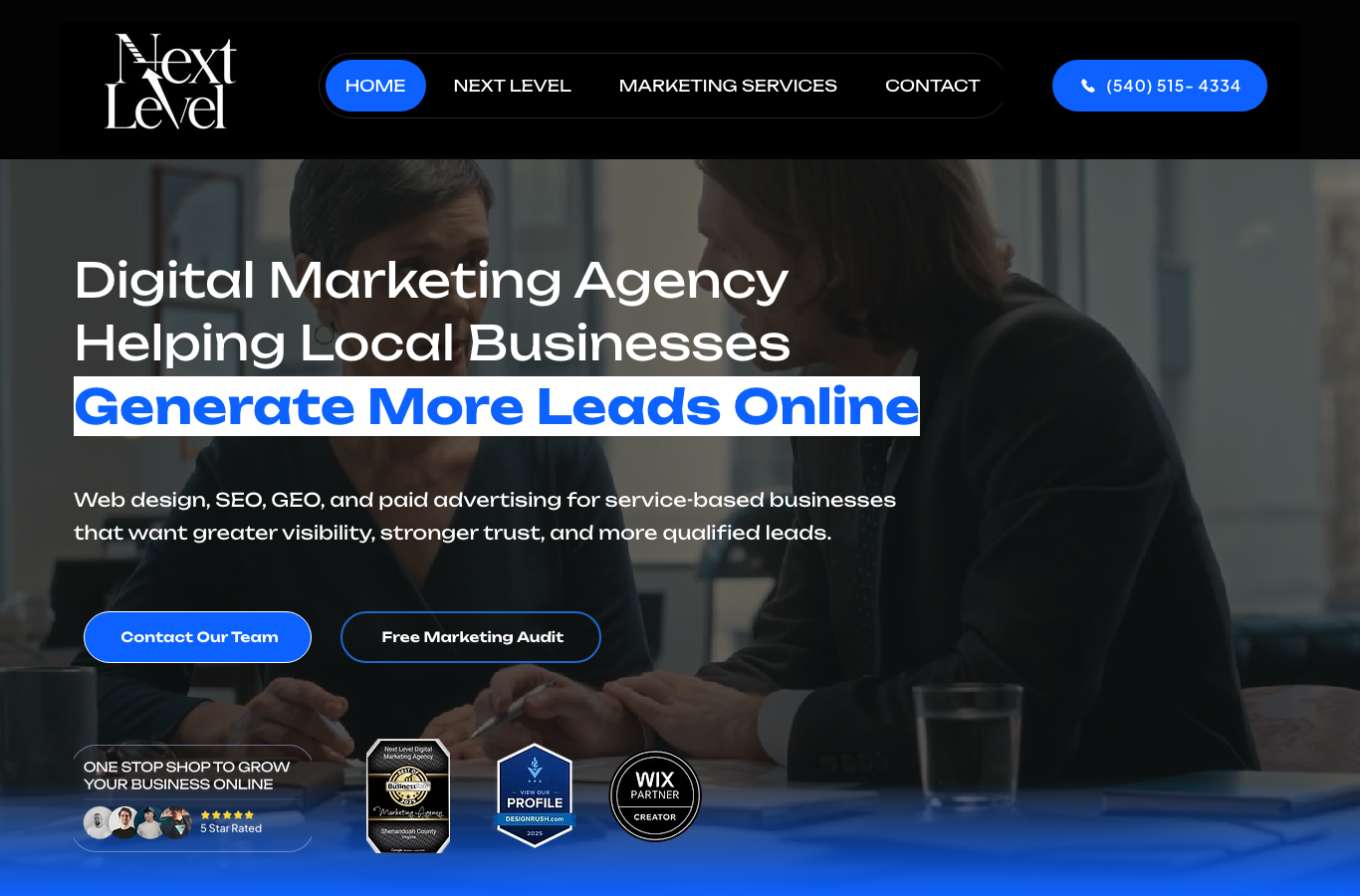 Next Level Digital Marketing Agency funnel